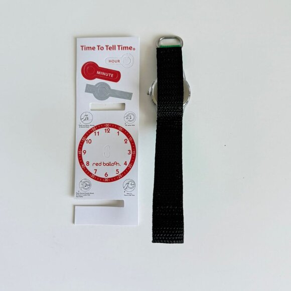 NWT - Red Balloon Kids' W001474 Plastic Analog Display Quartz Green Nylon Strap - Picture 10 of 10